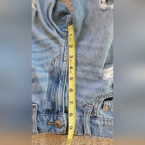 Aeropostale women's size 000 distressed mom jeans light blue Preowned waist 26" - Picture 3 of 10